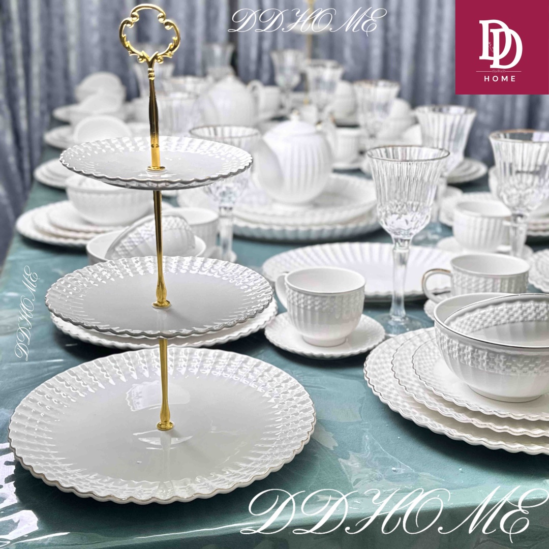 Сервиз на 12 персон DDHOME узор 03, предметов: 105, чайно-столовый, фарфор