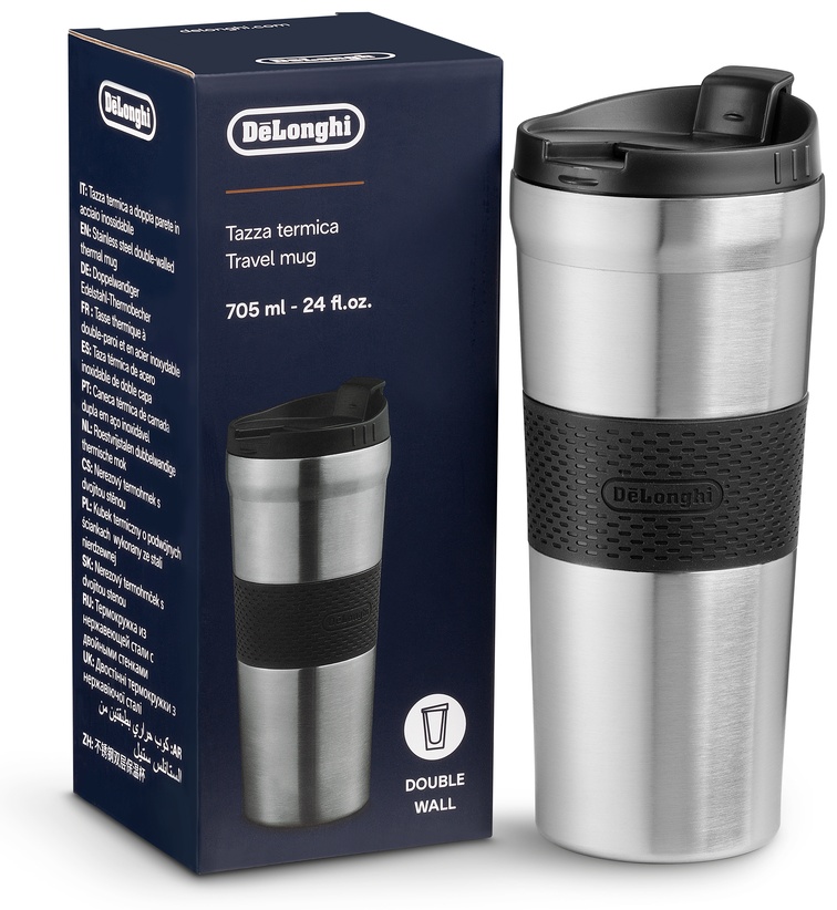 Кружка Delonghi DeLonghi, 700 мл, нержавеющая сталь, 1 шт.