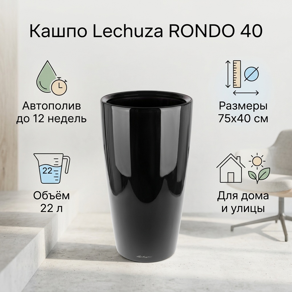 Кашпо для дома, для улицы Lechuza , пластик