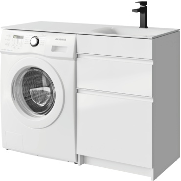 Тумба с раковиной Aqwella DUET DU01052N-R, 115x88x50 см, белый