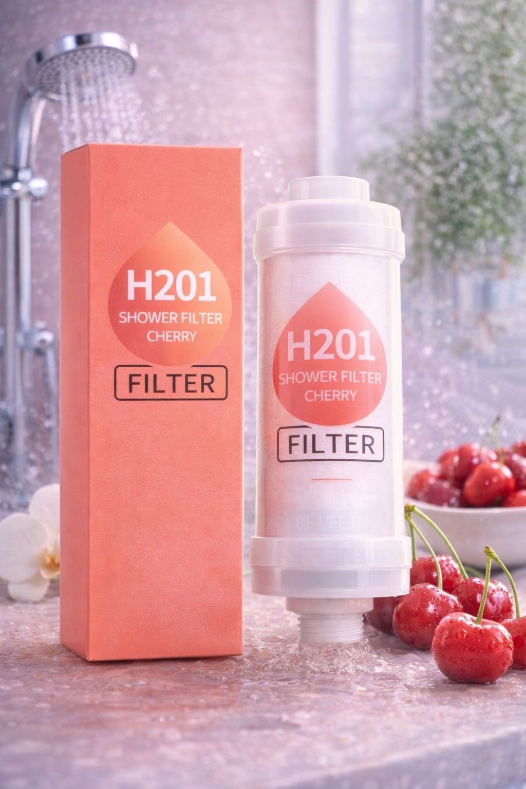 Фильтр для душа Ароматический фильтр с вишней Filtr225, ресурс: 7200 л