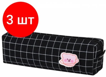 Пенал Brauberg 381390882, застежка молния, черный