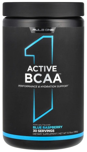 BCAA Rule 1 Active BCAA голубая малина 390 г