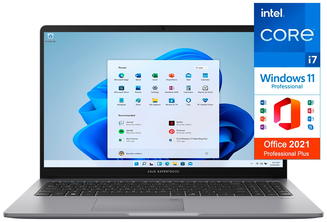 Ноутбук ASUS ExpertBook P1 P1503CVA-S70962W 15.6" 15.6" / 16 Гб / SSD 512 Гб / Win 11 Pro / 90NX0881