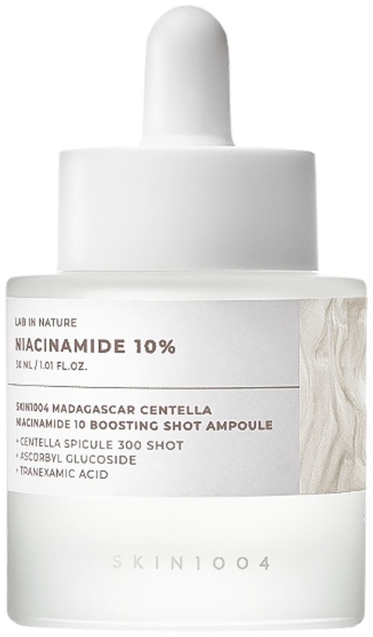 Skin1004 сыворотка Niacinamide 10% Boosting Shot Ampoule Сыворотка с Ниацинамидом Спикулами Центеллы и Транексамовой Кислотой 30ml для лица 30 мл, фото 3