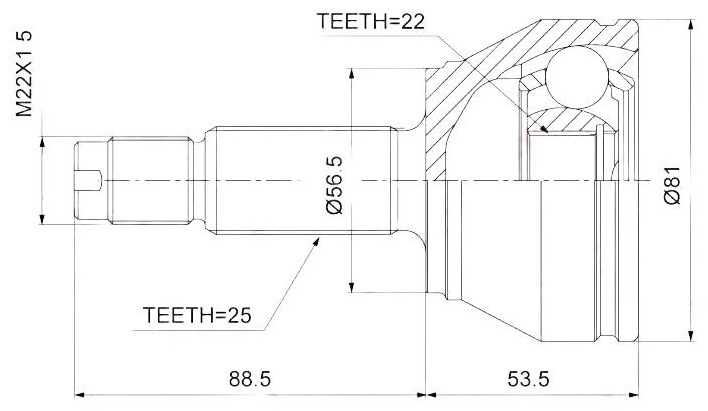 LYNXauto шрус наружный CO3017