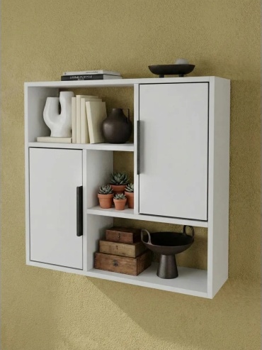 Полка ADKmebel Nivero49, 71х18x68 см, белый