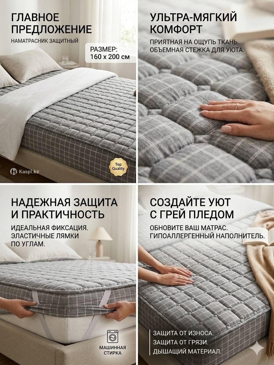1001 ночь наматрасник на резинке Наматрасник 160-200 160x200, хлопок