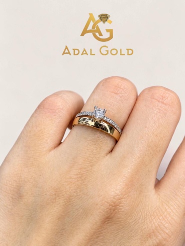 Кольцо ADAL GOLD ADG_NUR013-3351 размер 17 вес 1.32 г золото, фианит