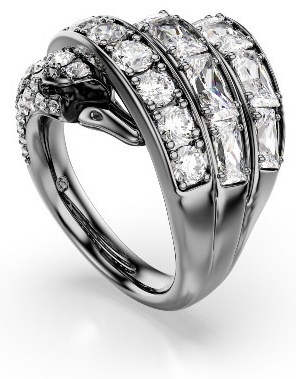 Кольцо Swarovski 5709285 размер 17 бижутерный сплав, кристаллы Swarovski, серебристый