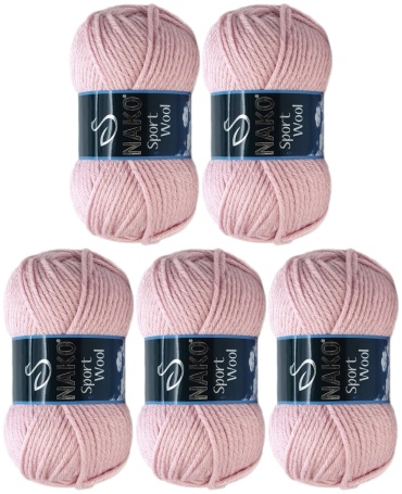 NAKO Sport Wool 10639 Розовая пудра 10639 120 м 100 г