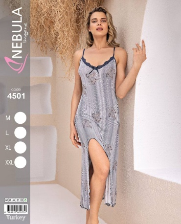 Ночная сорочка Nebula Lingerie синий, голубой