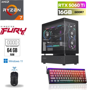 SEGURO COMP R7 7800X3D / RTX 5060 Ti 16 Гб / 64 Гб / SSD 2000 Гб / Win 11 Pro