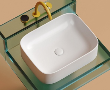 Раковина Ceramicanova CN6052MW накладная прямоугольная 50х38 см, санфарфор