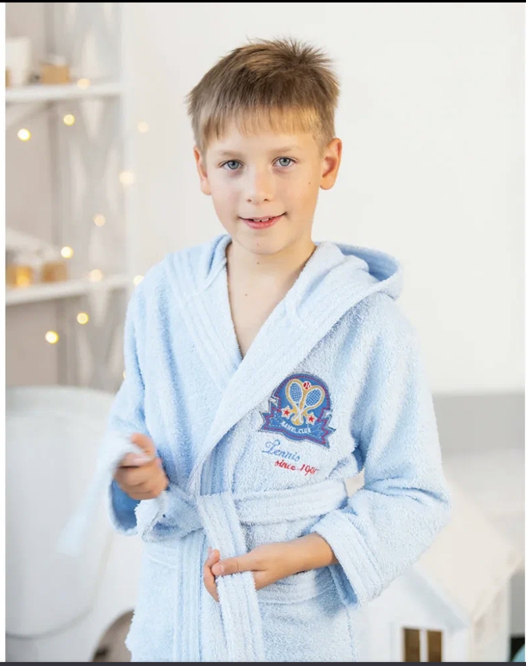 Махровый халат Ramel Kids голубой