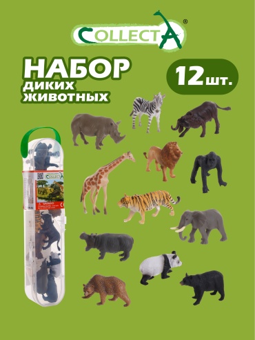 Фигурка Collecta Дикие животные 4.5 см 12 шт