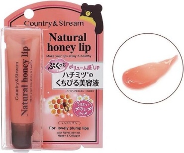 Country & Stream бальзам Natural Honey Lip (Plump) Японский бальзам-блеск для губ с мёдом и коллагеном 10 г