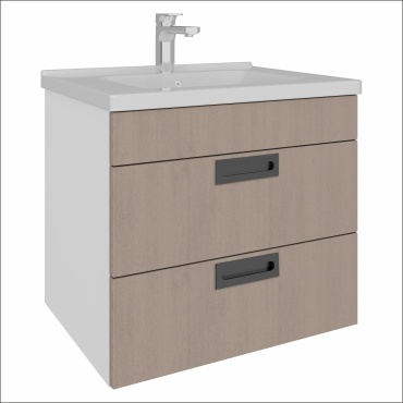 Тумба без раковины AVK Furniture Сара 2я, 60x52x47 см, белый, капучино