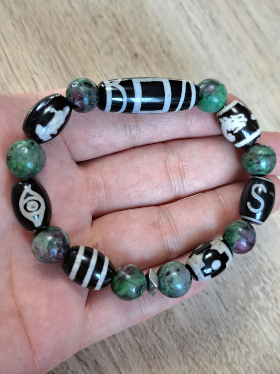 Aknyet длина 19 см натуральный камень, цоизит