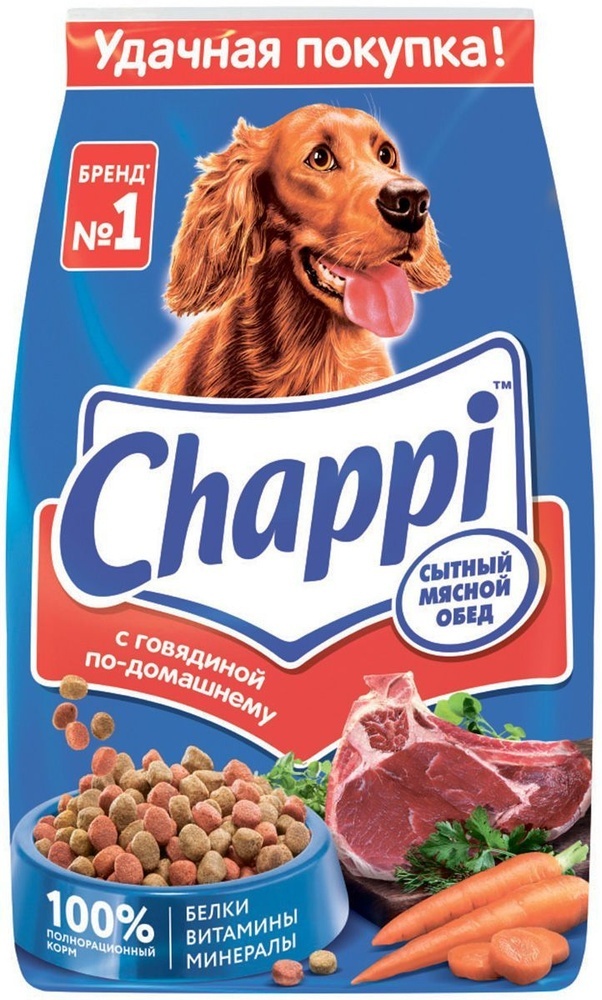 Корм Chappi С говядиной по-домашнему 2.5 кг