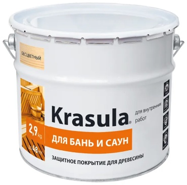 KRASULA масло-воск для бань и саун 2.9 л, тон бесцветный
