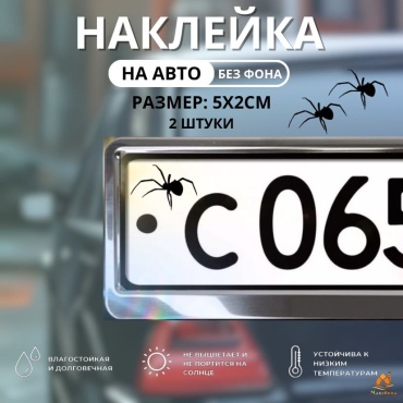 Manziluna авто наклейка 5х2 2шт чёрный