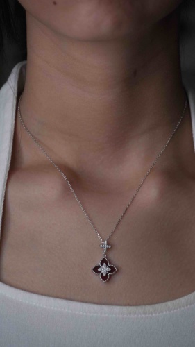 Колье Sterling Silver 5675 длина 45 см вес 6 г серебро, сердолик