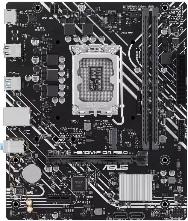 Материнская плата ASUS Prime H610M--F D4 R2.0 90MB1H70-M0EAY0
