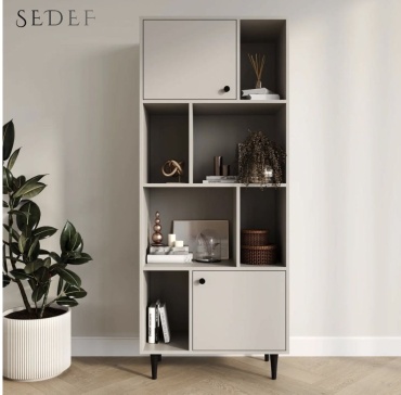 Стеллаж напольный SEDEF Onix, 70x35x190 см, серый, мультиколор