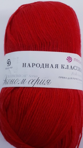 Моток Народная классика 06 Красный 400 м 100 г