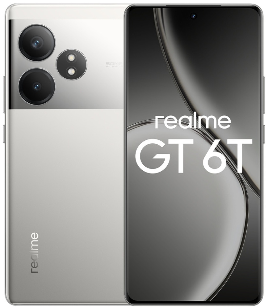Смартфон Realme GT 6T 12 ГБ/256 ГБ серебристый