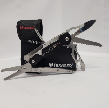 Traveler Мультитул Traveler MQ029G (9 функ.) Р84269 серебристый, черный