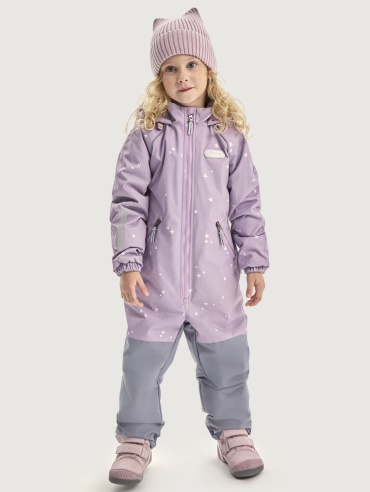 Утепленный комбинезон NIKASTYLE серый, розовый