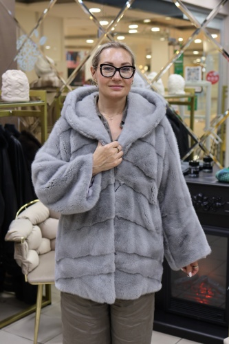 Шуба Europa Furs серый