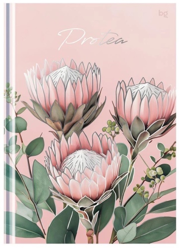 Блокнот BG Flowers. Protea, A5, 80 л, розовый