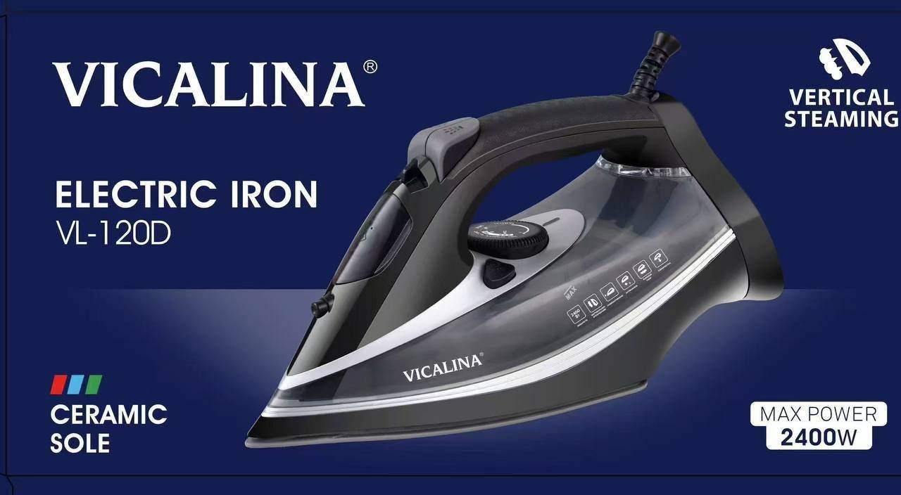 Утюг Vicalina VL-120D черный, серебристый