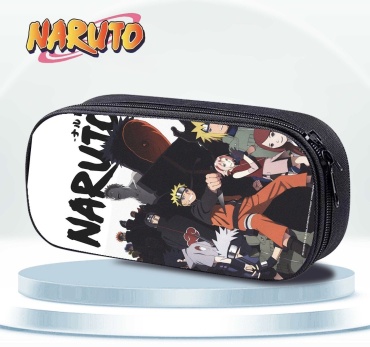 Пенал Naruto 7, застежка молния, черный