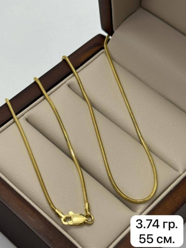 DARI GOLD 1245566 длина 55 см, вес 3.74 г золото, плетение снейк