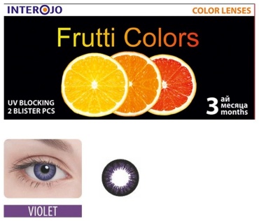 Контактные линзы Interojo Glamorous violet -4.75 кривизна 8.6 на три месяца 2 шт