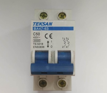 Teksan автоматический выключатель 2P 50 A, 4.5 кА, 400 В