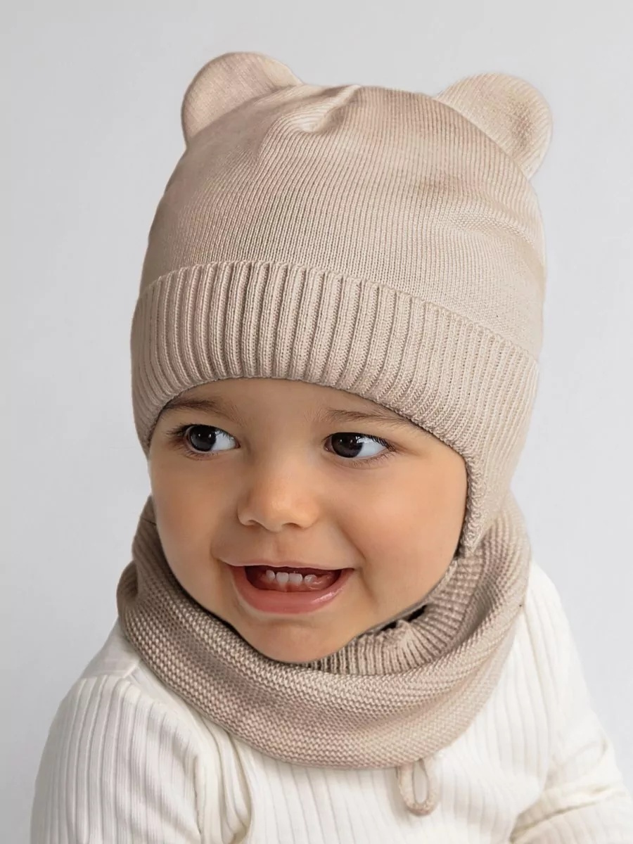 Шапка Amarobaby AB-OD21-PLB16/03-46 бежевый 46