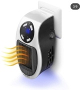 Тепловентилятор Портативный обогреватель в розетке белый