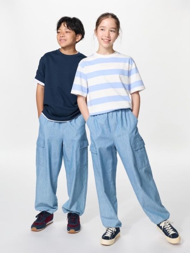 Повседневные брюки Uniqlo светло-синий
