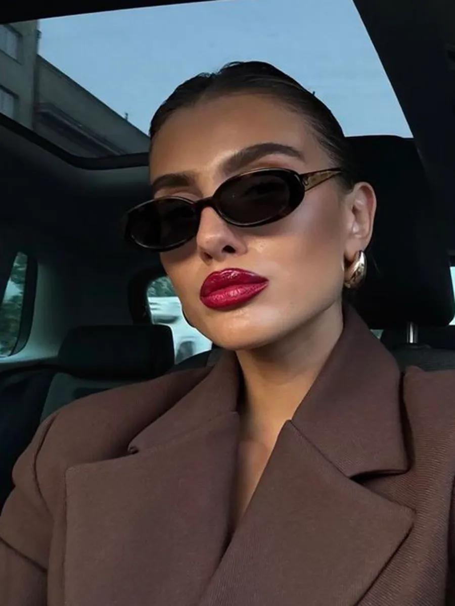 Солнцезащитные очки круглые однотонные