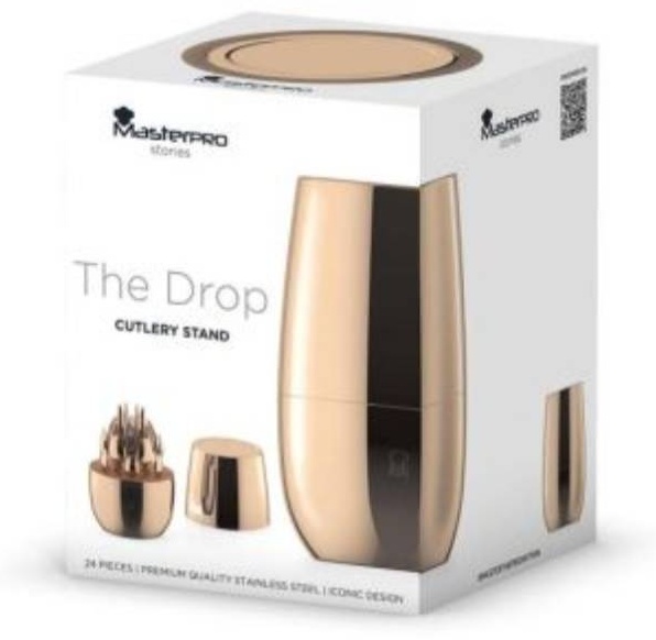 Набор столовых приборов 24 шт, бронзовый MasterPro The Drop