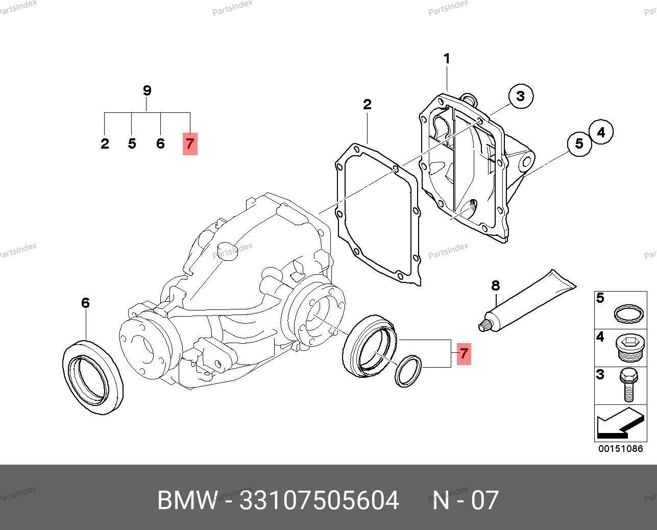 BMW Сальник 33107505604