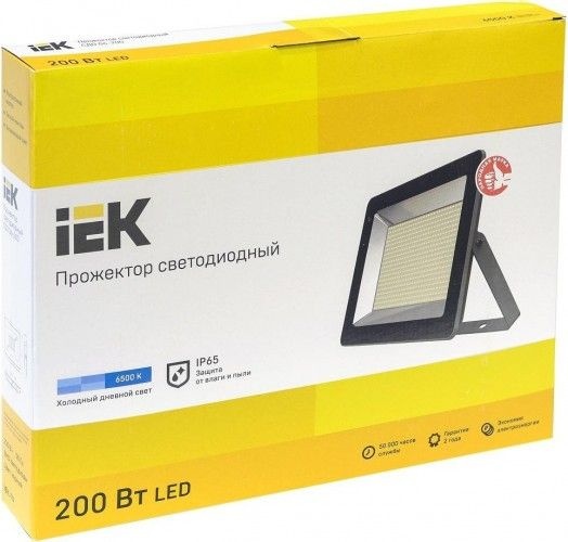 Прожектор на кронштейне IEK 200 Вт, холодный белый