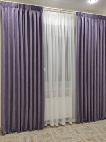 Комплект Kerbez Home Design 600x280 см 3 шт, петек, фиолетовый, фиалковый