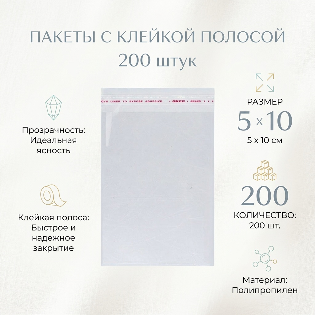 Пакет WebPack 160150 полипропилен 10 см 200 шт