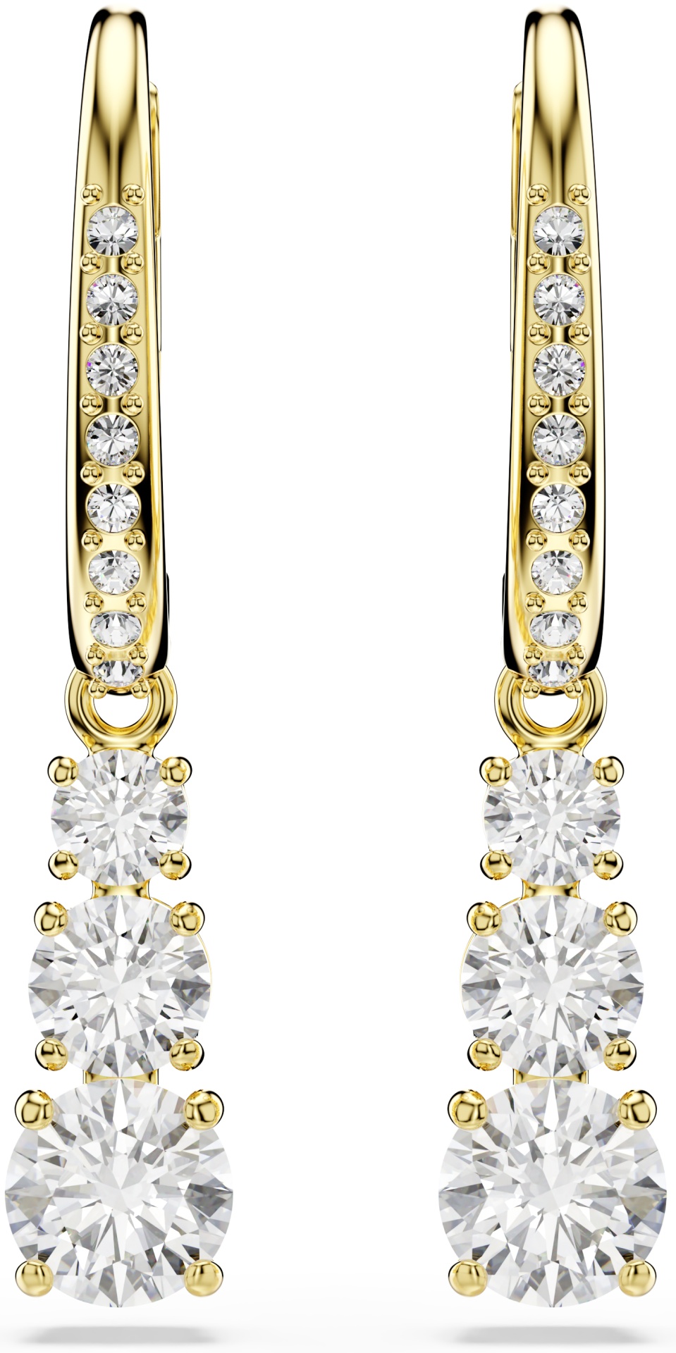 Серьги Swarovski ювелирный сплав, кристаллы Swarovski